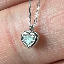 Load image into Gallery viewer, Heart-Shaped Diamond 0.14 Carat Platinum Charm Pendant Necklace