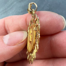 Load image into Gallery viewer, French Virgin Mary 18K Yellow Gold Religious Medal Pendant