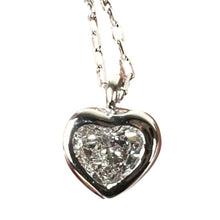 Load image into Gallery viewer, Heart-Shaped Diamond 0.14 Carat Platinum Charm Pendant Necklace