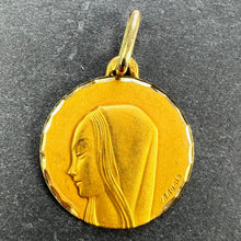 Load image into Gallery viewer, French Augis Virgin Mary 18K Yellow Gold Religious Medal Pendant