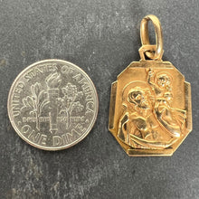 Load image into Gallery viewer, French Grun Saint Christopher 18K Yellow Gold Charm Pendant Medal