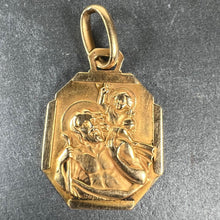 Load image into Gallery viewer, French Grun Saint Christopher 18K Yellow Gold Charm Pendant Medal