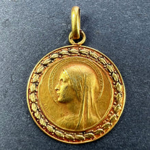 Load image into Gallery viewer, French Monet Virgin Mary 18K Yellow Gold Medal Pendant