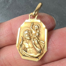 Load image into Gallery viewer, French Grun Saint Christopher 18K Yellow Gold Charm Pendant Medal