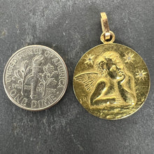 Load image into Gallery viewer, French Raphael’s Cherub Stars 18K Yellow Gold Diamond Charm Pendant