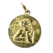 Load image into Gallery viewer, French Raphael’s Cherub Stars 18K Yellow Gold Diamond Charm Pendant