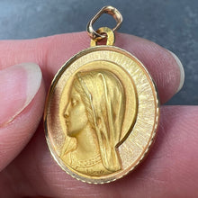 Load image into Gallery viewer, French Dropsy Perroud Virgin Mary 18K Yellow Gold Medal Pendant