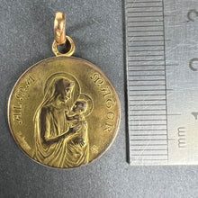 Load image into Gallery viewer, French Dropsy 18K Yellow Gold Madonna and Child Alma Mater Medal Pendant