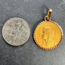 Load image into Gallery viewer, French Pageli Virgin Mary 18K Yellow Gold Medal Pendant