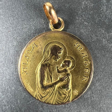 Load image into Gallery viewer, French Dropsy 18K Yellow Gold Madonna and Child Alma Mater Medal Pendant