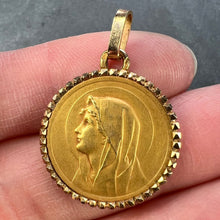 Load image into Gallery viewer, French Pageli Virgin Mary 18K Yellow Gold Medal Pendant