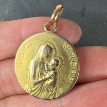 Load image into Gallery viewer, French Dropsy 18K Yellow Gold Madonna and Child Alma Mater Medal Pendant