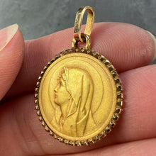 Load image into Gallery viewer, French Pageli Virgin Mary 18K Yellow Gold Medal Pendant
