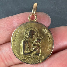 Load image into Gallery viewer, French Dropsy 18K Yellow Gold Madonna and Child Alma Mater Medal Pendant