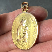 Load image into Gallery viewer, French Dropsy 18K Yellow Gold Madonna and Child Alma Mater Medal Pendant