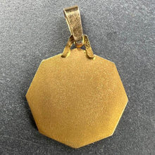Load image into Gallery viewer, French Virgin Mary Octagonal 18K Yellow Gold Medal Charm Pendant