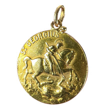 Load image into Gallery viewer, French Bouix St George Dragon Tempestate Securitas 18K Yellow Gold Medal Pendant