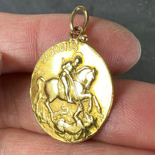 Load image into Gallery viewer, French Bouix St George Dragon Tempestate Securitas 18K Yellow Gold Medal Pendant
