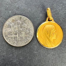 Load image into Gallery viewer, French Augis Lasserre Virgin Mary 18K Yellow Gold Medal Pendant