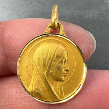 Load image into Gallery viewer, French Augis Lasserre Virgin Mary 18K Yellow Gold Medal Pendant