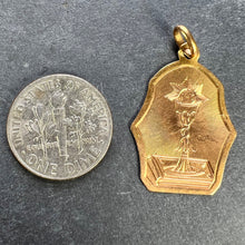 Load image into Gallery viewer, French First Communion 18K Yellow Gold Medal Pendant