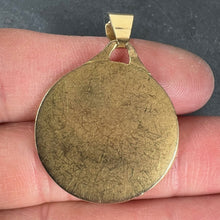 Load image into Gallery viewer, Large French 18K Yellow Gold Virgin Mary Charm Pendant Medal