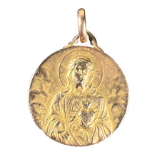 Load image into Gallery viewer, French Sacred Heart Madonna Child Rolled 18K Yellow Gold Filled Charm Pendant