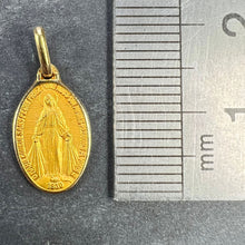 Load image into Gallery viewer, Small Virgin Mary Miraculous Medal 18K Yellow Gold Charm Pendant