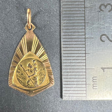 Load image into Gallery viewer, French Saint Christopher 18K Yellow Gold Charm Pendant Medal