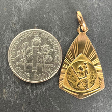 Load image into Gallery viewer, French Saint Christopher 18K Yellow Gold Charm Pendant Medal