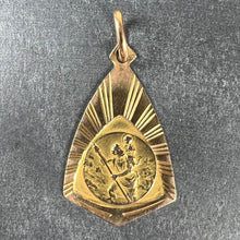 Load image into Gallery viewer, French Saint Christopher 18K Yellow Gold Charm Pendant Medal