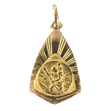 Load image into Gallery viewer, French Saint Christopher 18K Yellow Gold Charm Pendant Medal