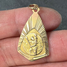 Load image into Gallery viewer, French Saint Christopher 18K Yellow Gold Charm Pendant Medal