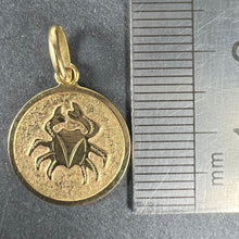 Load image into Gallery viewer, Cancer Starsign Zodiac 18K Yellow Gold Charm Medal Pendant