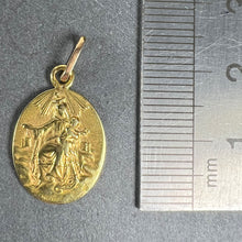 Load image into Gallery viewer, French Lasserre St Scapulaire Madonna Sacred Heart 18K Yellow Gold Medal Pendant