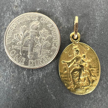 Load image into Gallery viewer, French Lasserre St Scapulaire Madonna Sacred Heart 18K Yellow Gold Medal Pendant