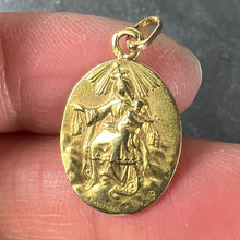 Load image into Gallery viewer, French Lasserre St Scapulaire Madonna Sacred Heart 18K Yellow Gold Medal Pendant