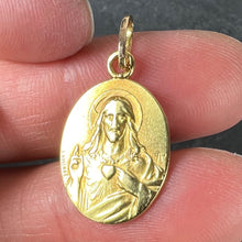 Load image into Gallery viewer, French Lasserre St Scapulaire Madonna Sacred Heart 18K Yellow Gold Medal Pendant