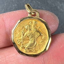 Load image into Gallery viewer, Augis Grun French Saint Christopher 18K Yellow Gold Charm Pendant