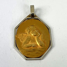 Load image into Gallery viewer, French Raphael’s Cherub 18K Yellow White Gold Charm Pendant