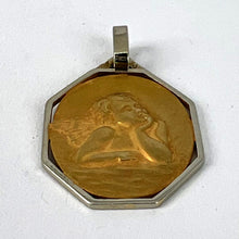 Load image into Gallery viewer, French Raphael’s Cherub 18K Yellow White Gold Charm Pendant