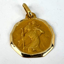 Load image into Gallery viewer, Augis Grun French Saint Christopher 18K Yellow Gold Charm Pendant