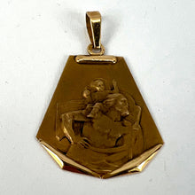 Load image into Gallery viewer, Vintage French Saint Christopher 18K Yellow Gold Medal Pendant