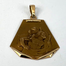 Load image into Gallery viewer, Vintage French Saint Christopher 18K Yellow Gold Medal Pendant
