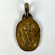 Load image into Gallery viewer, Vintage French Perroud Saint Christopher 18K Yellow Gold Medal Pendant