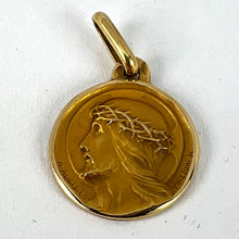 Load image into Gallery viewer, French Augis Mazzoni Jesus Christ Crown of Thorns  18K Yellow Gold Medal Pendant