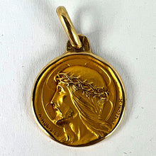 Load image into Gallery viewer, French Augis Mazzoni Jesus Christ Crown of Thorns  18K Yellow Gold Medal Pendant