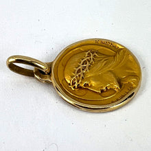 Load image into Gallery viewer, French Augis Mazzoni Jesus Christ Crown of Thorns  18K Yellow Gold Medal Pendant
