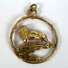Load image into Gallery viewer, Rosenthal Large Zodiac Leo 18K Yellow Gold Lion Charm Pendant