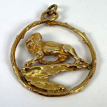 Load image into Gallery viewer, Rosenthal Large Zodiac Leo 18K Yellow Gold Lion Charm Pendant